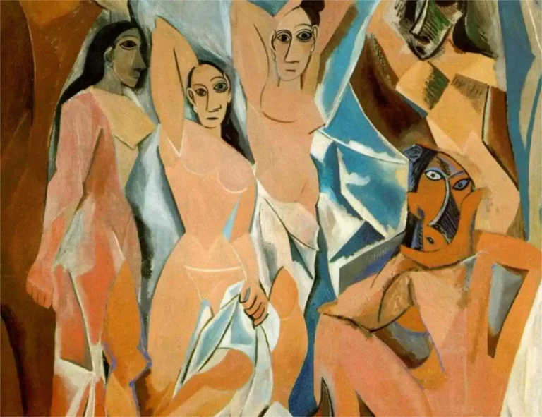 las Señoritas de Avignon. Pintado entre junio de 1906 y julio de 1907